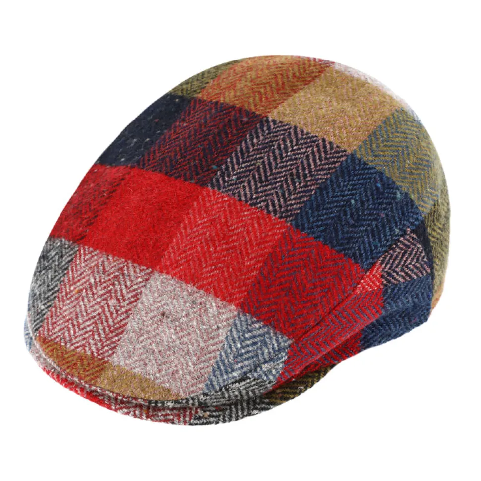 Block tweed cap