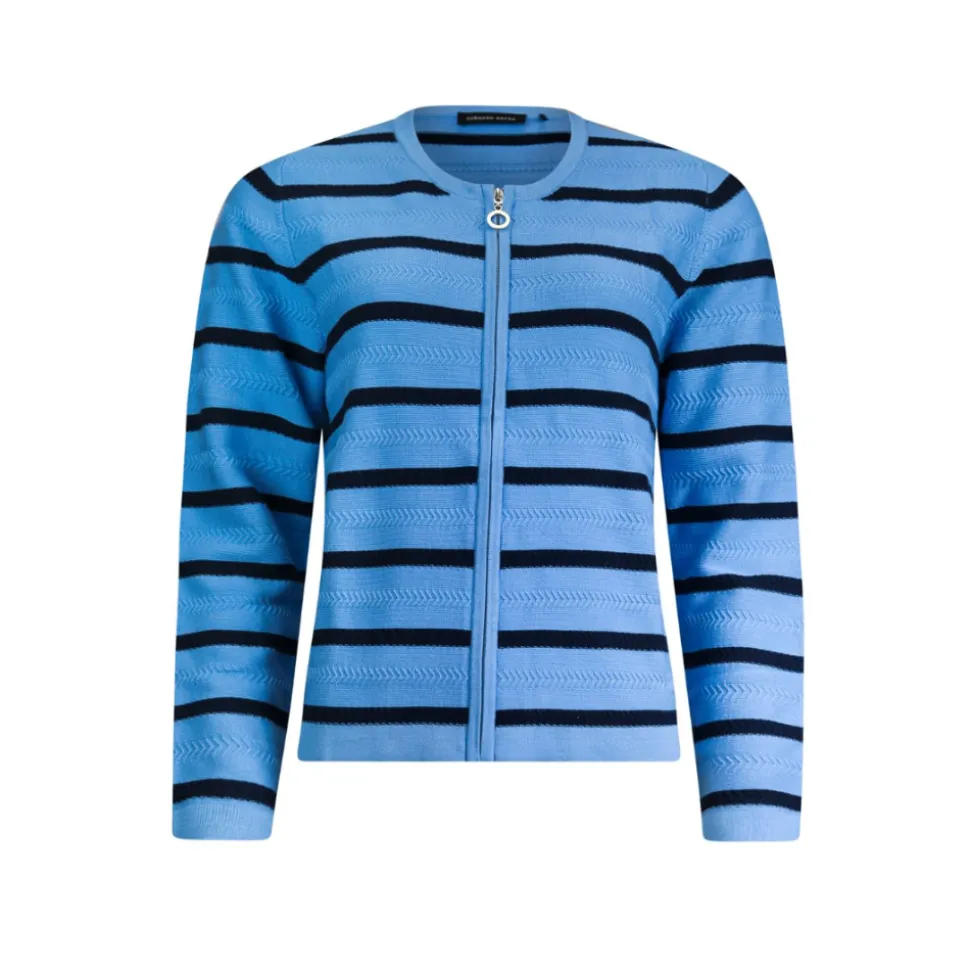 Cardi striped zip