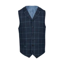 Checked tweed gilet