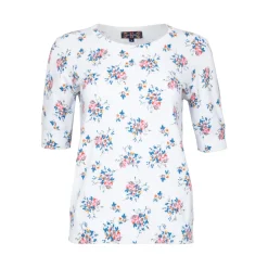 Combed cotton shirt flower
