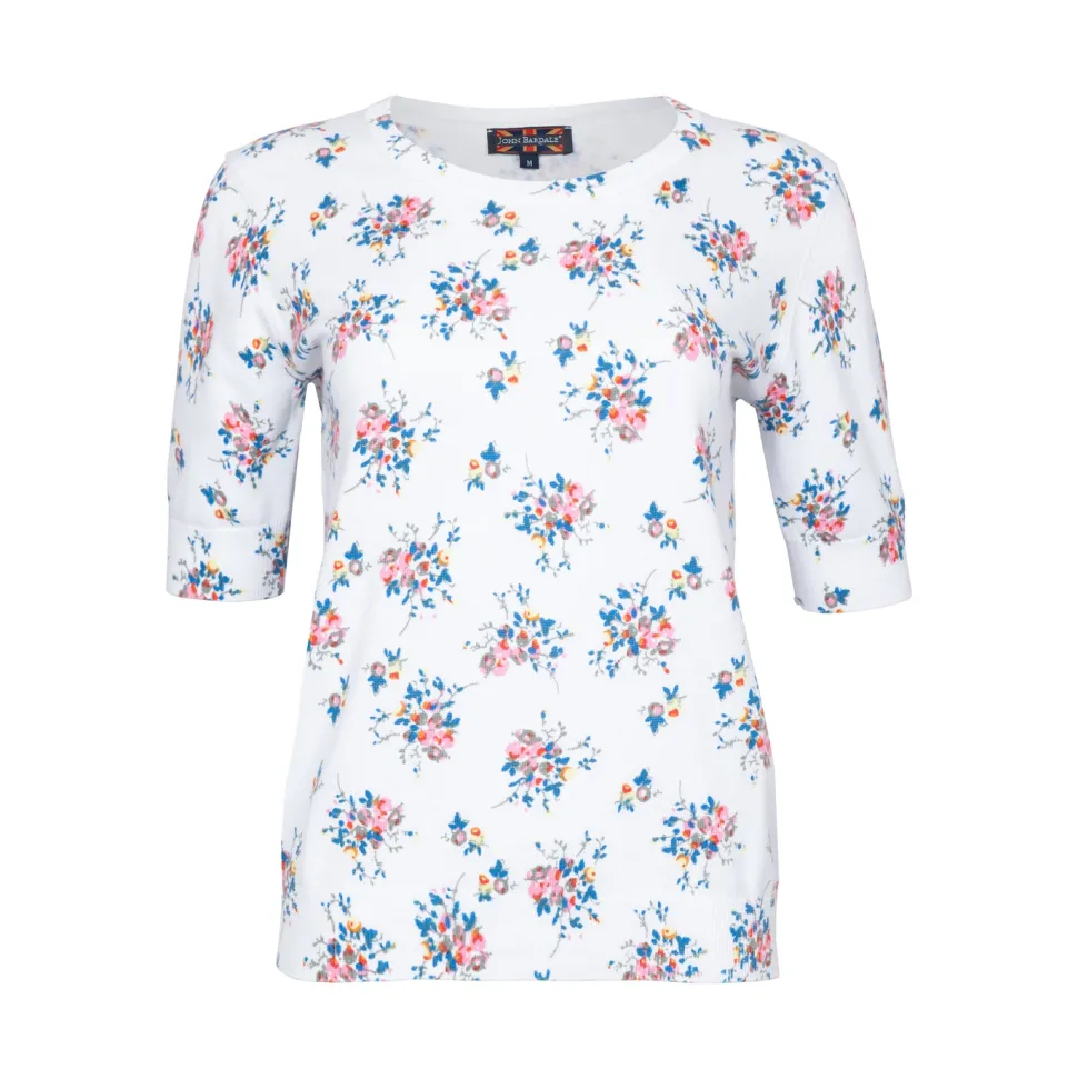 Combed cotton shirt flower