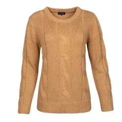 Crew neck pullover cable