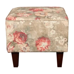 Footstool 50x50 Flower taupe