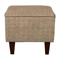 Footstool 50x50 Harris Tweed