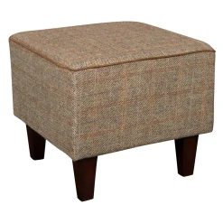 Footstool 50x50 Harris Tweed