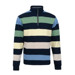 Half zip block stripe