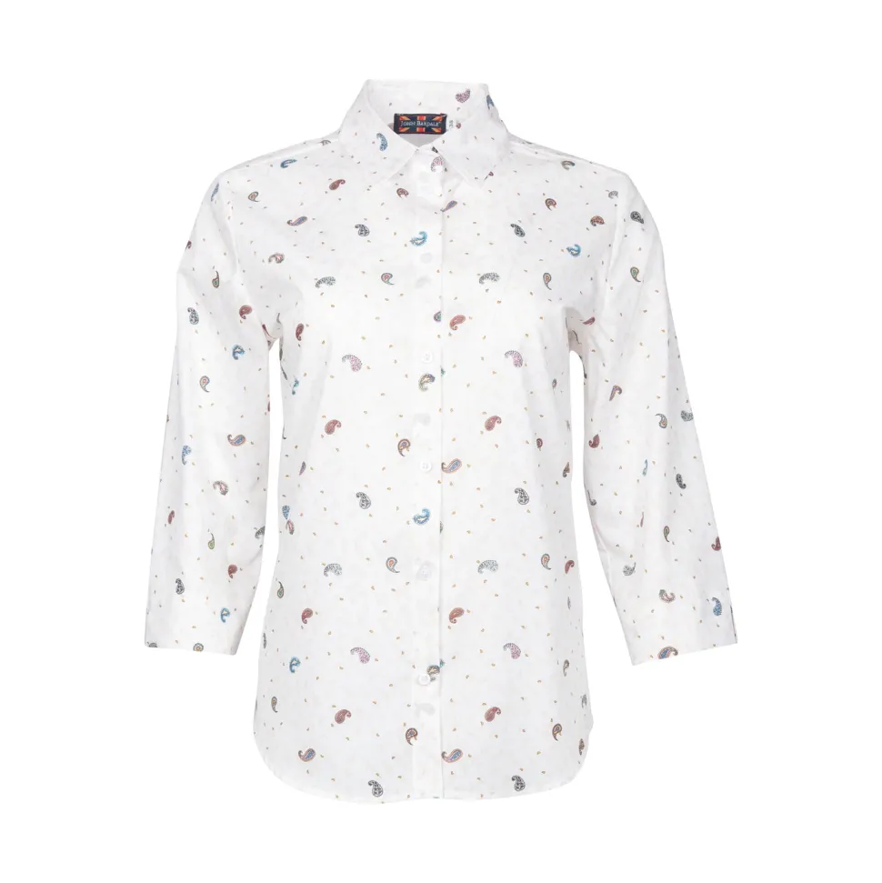 Ladies 3/4 sleeve Paisley