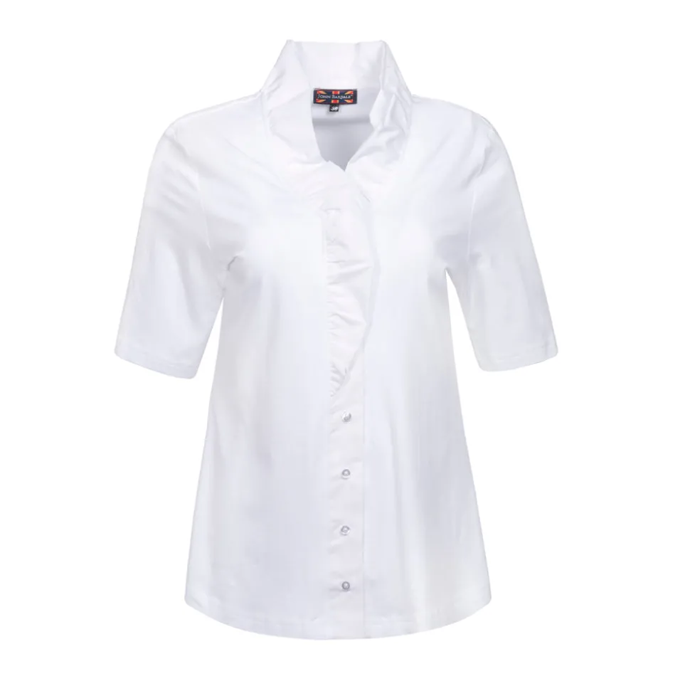 Ladies short sleeve ruche