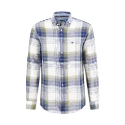 Linen check shirt