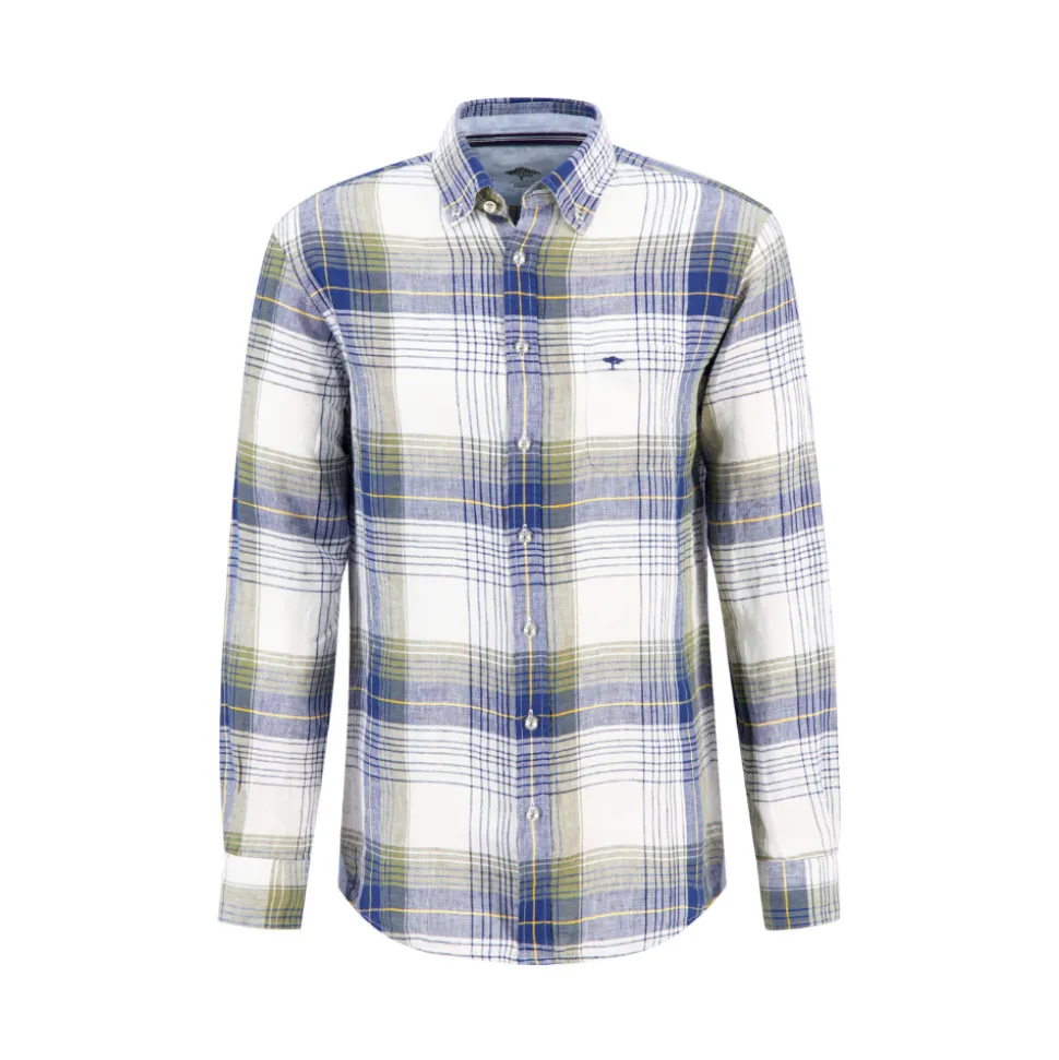 Linen check shirt