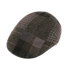 Patchwork tweed cap