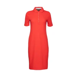 Polo dress pearl button