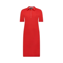 Polo dress pearl button