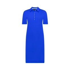 Polo dress pearl button