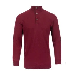 Pullover button neck