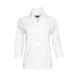 Shirt shawl collar 3/4 mouw