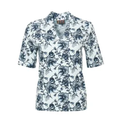 Shirt SS collar flower