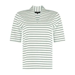 Striped collar shirt ss