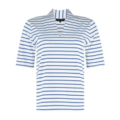 Striped collar shirt ss