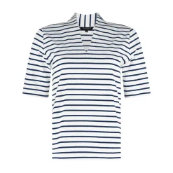 Striped collar shirt ss