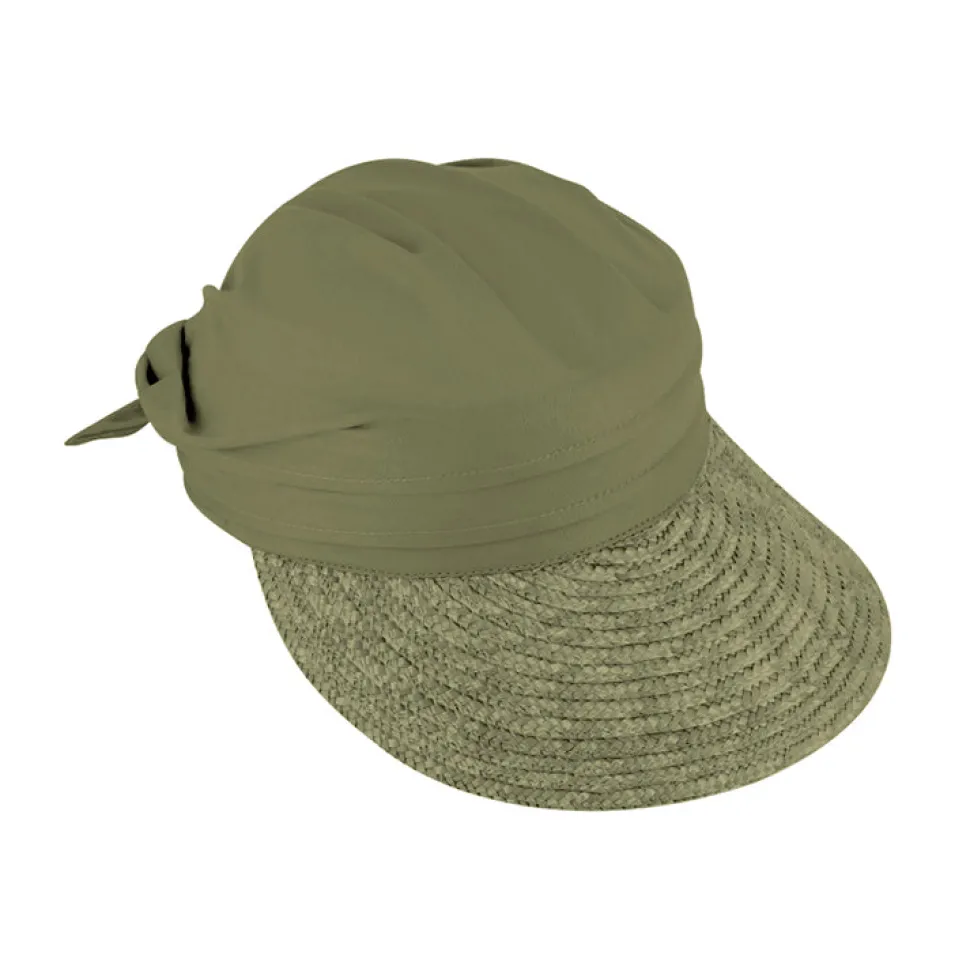 Visor with cloth crown