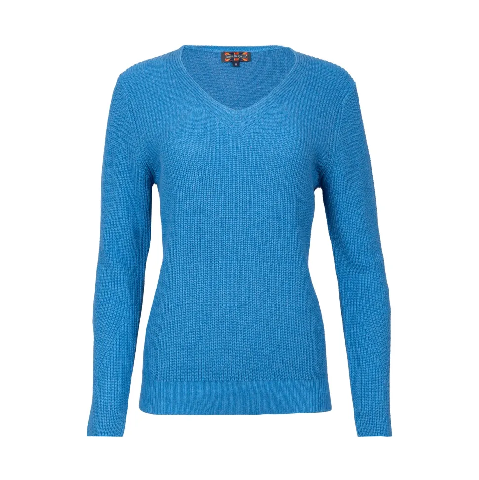 V-neck pullover ribbed