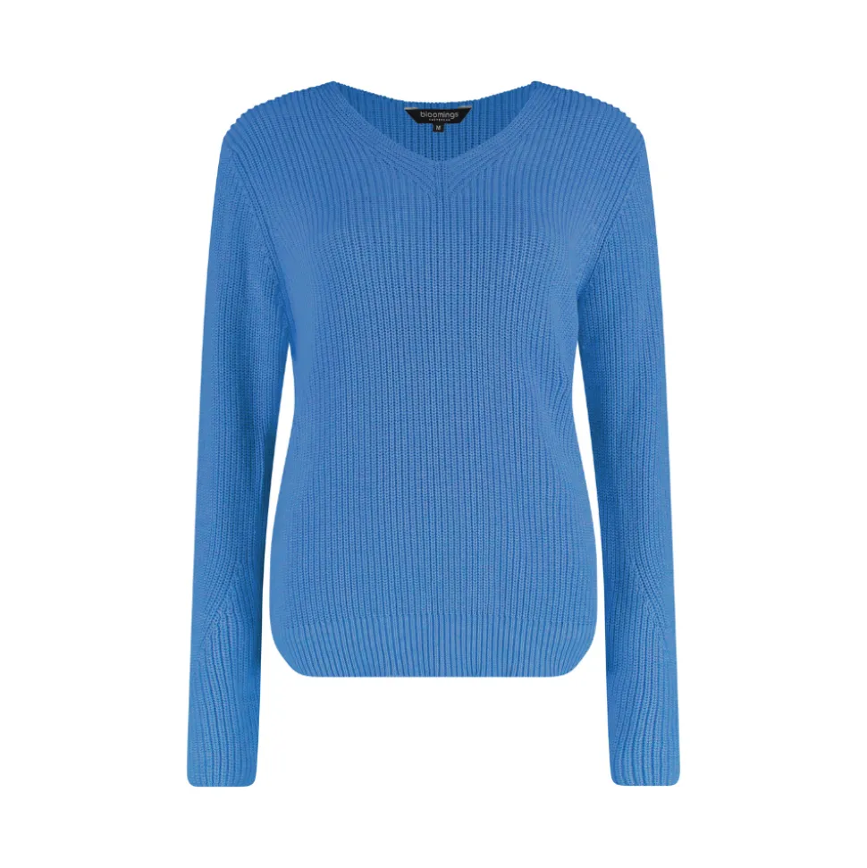 V-neck pullover ribbed